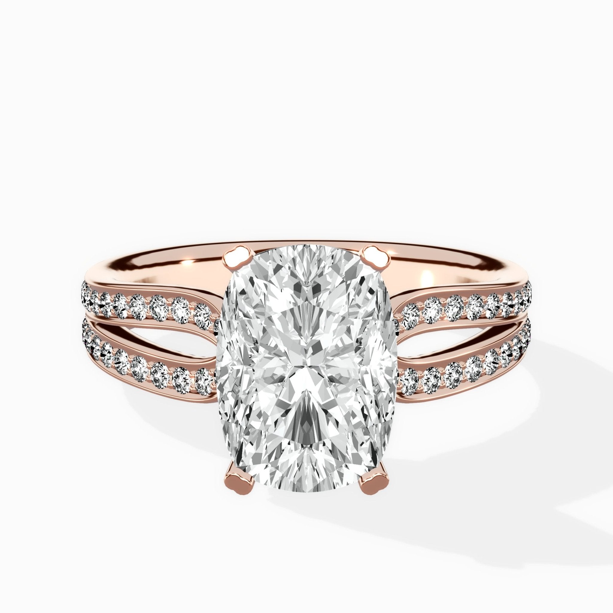 Vintage Split Shank Solitaire Ring Engagement Ring - The Better Diamonds