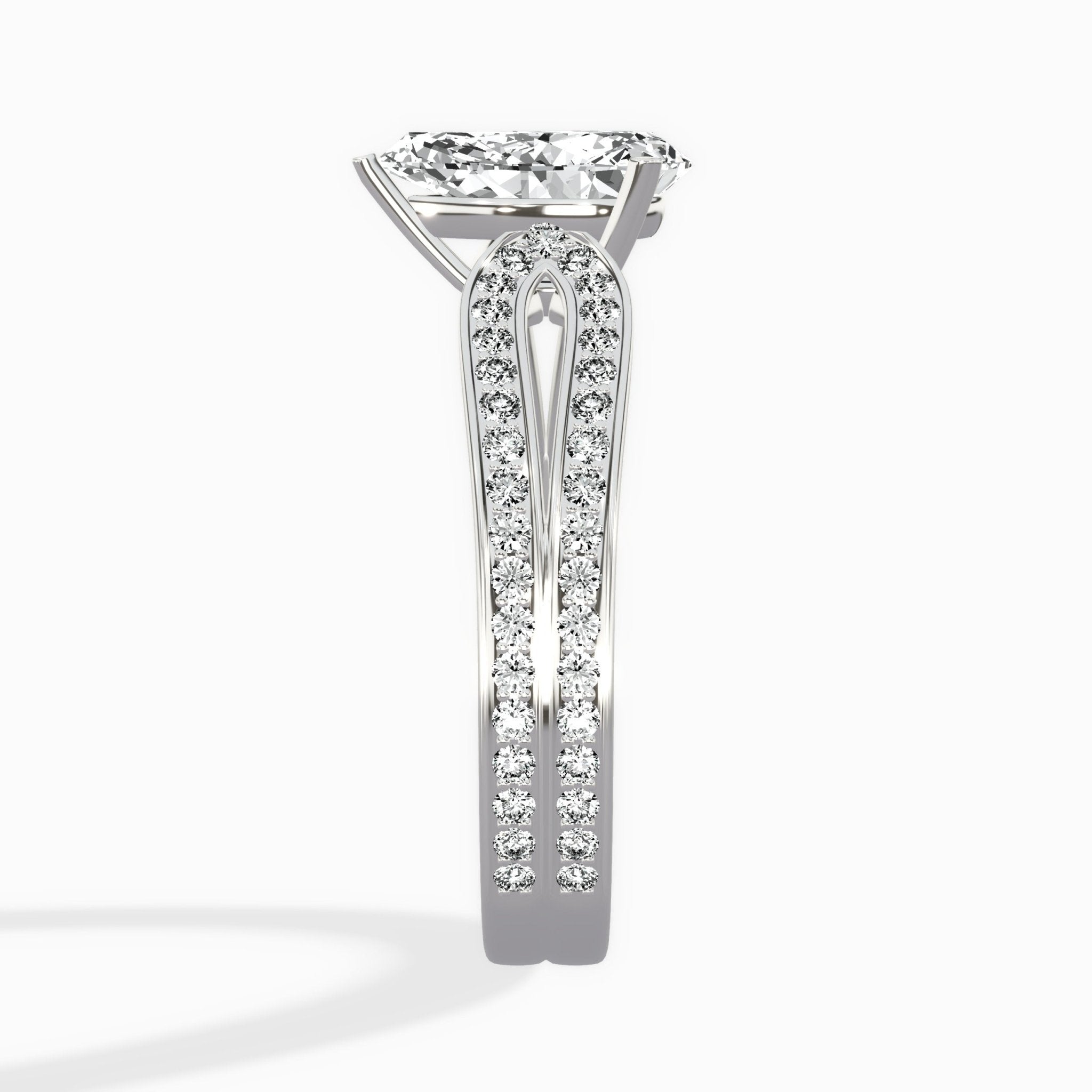 Vintage Split Shank Solitaire Ring Engagement Ring - The Better Diamonds