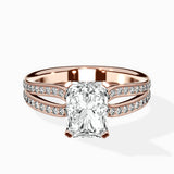 Vintage Split Shank Solitaire Ring Engagement Ring - The Better Diamonds