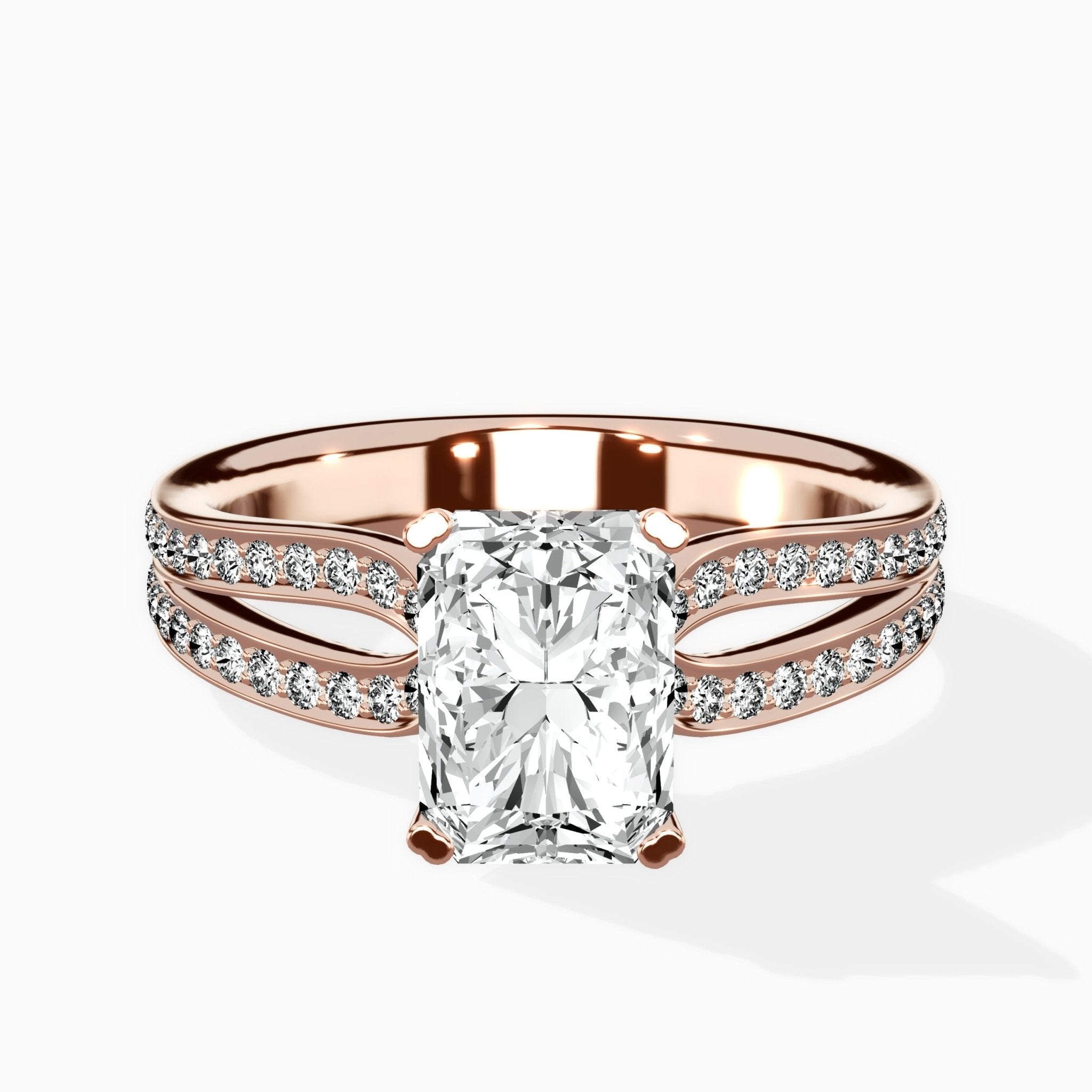Vintage Split Shank Solitaire Ring Engagement Ring - The Better Diamonds