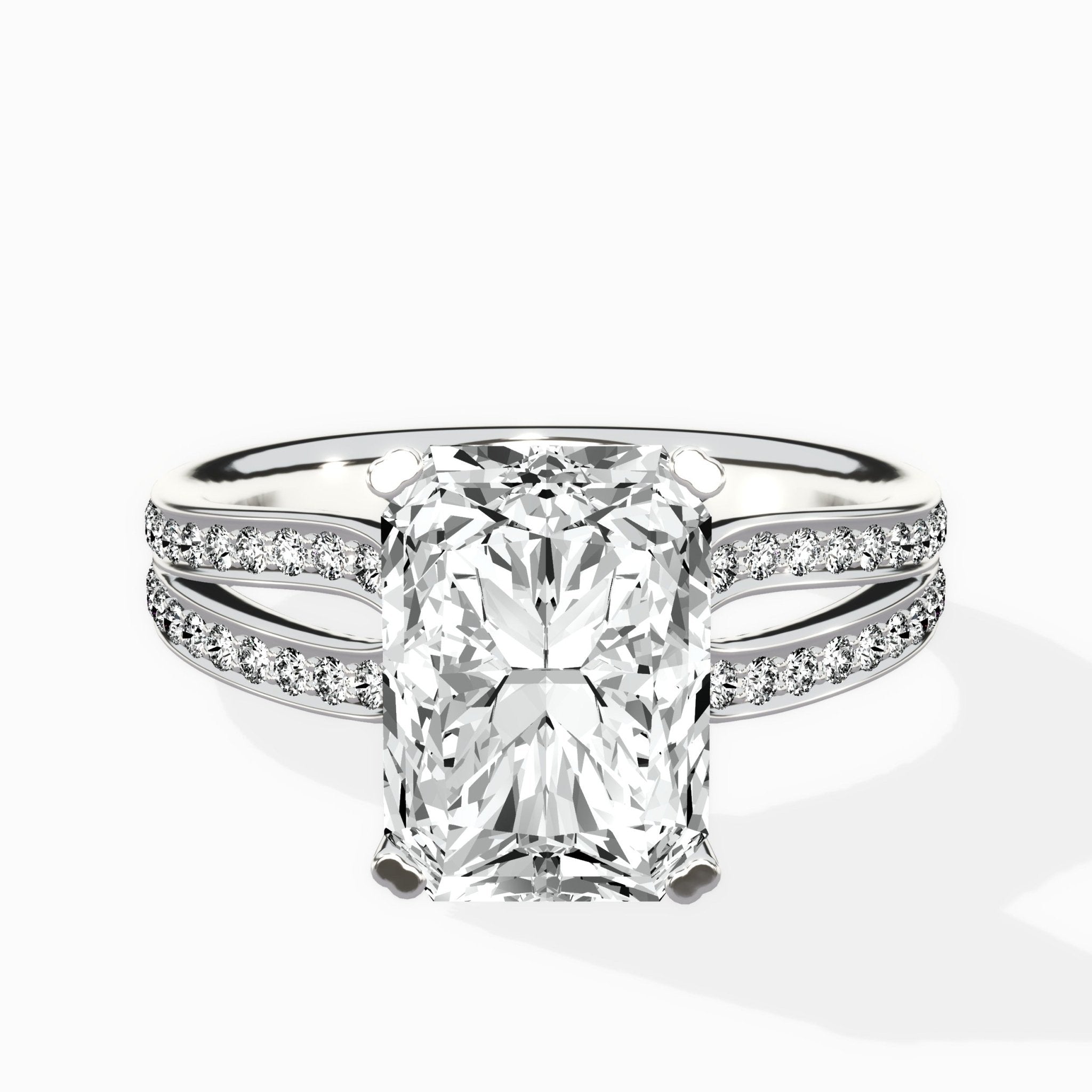 Vintage Split Shank Solitaire Ring Engagement Ring - The Better Diamonds