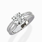 Vintage Split Shank Solitaire Ring Engagement Ring - The Better Diamonds