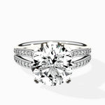 Vintage Split Shank Solitaire Ring Engagement Ring - The Better Diamonds