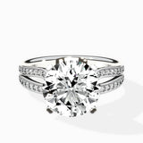 Vintage Split Shank Solitaire Ring Engagement Ring - The Better Diamonds