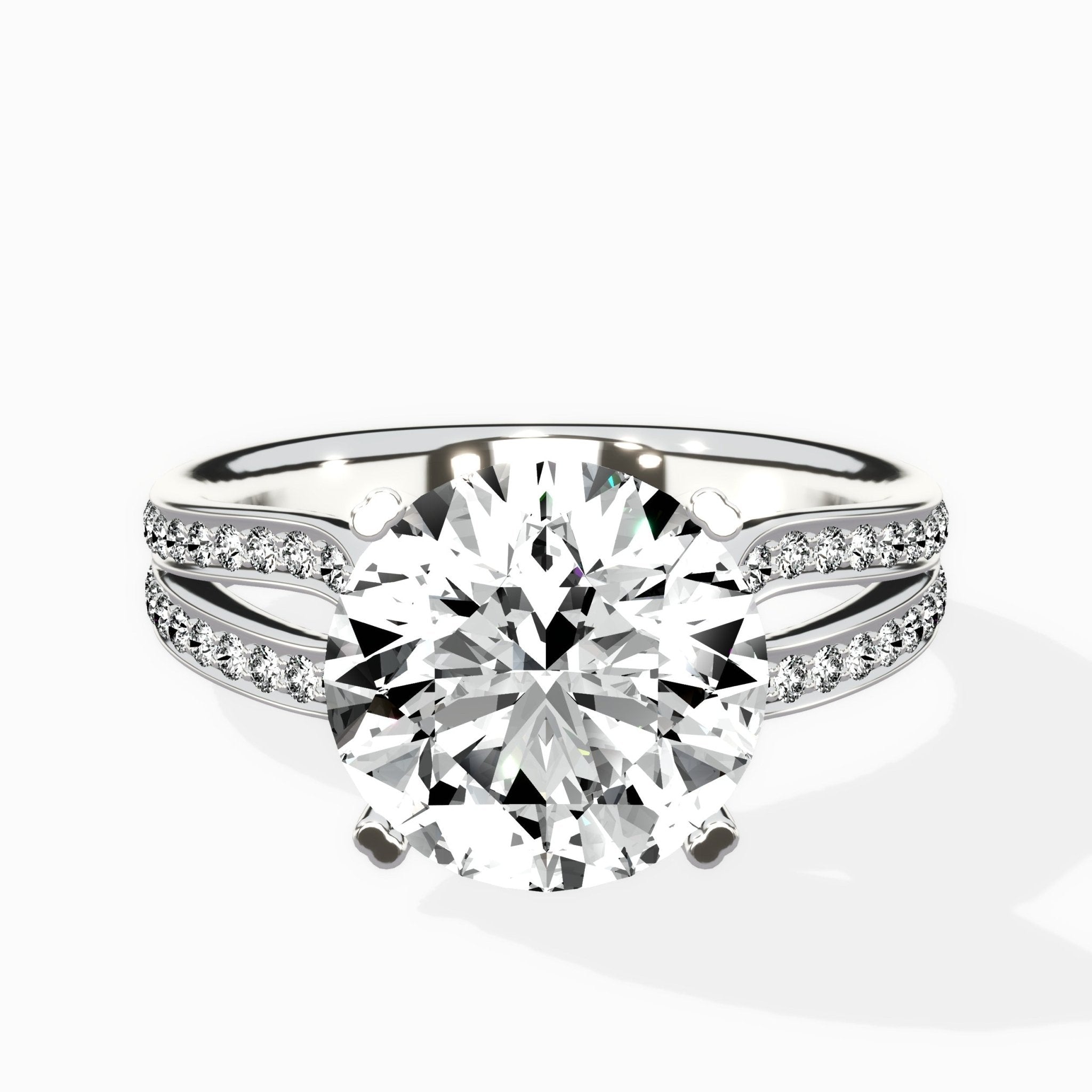 Vintage Split Shank Solitaire Ring Engagement Ring - The Better Diamonds