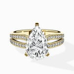 Vintage Split Shank Solitaire Ring Engagement Ring - The Better Diamonds