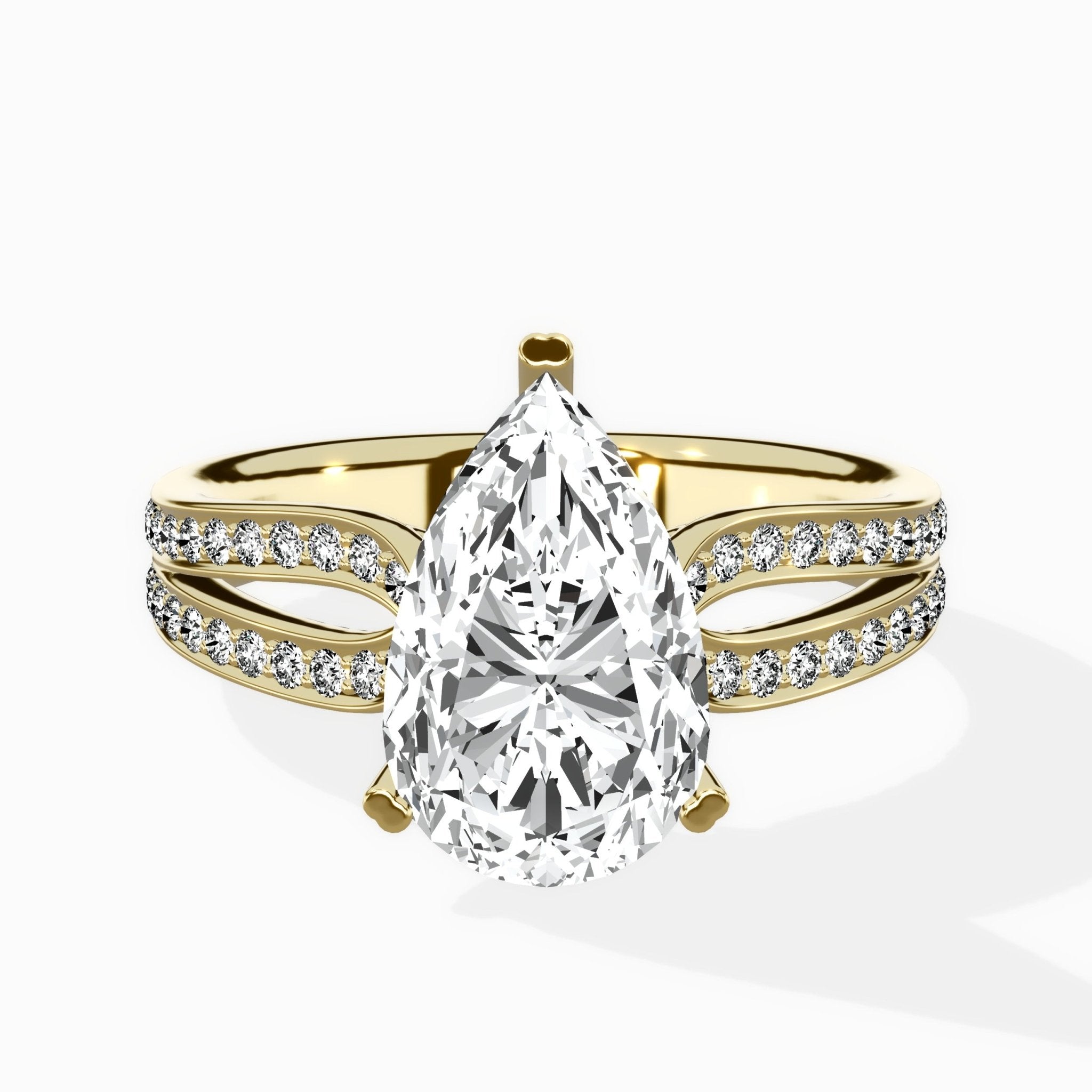 Vintage Split Shank Solitaire Ring Engagement Ring - The Better Diamonds