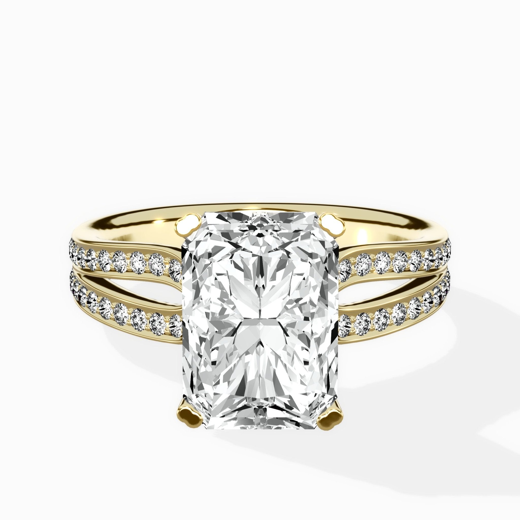 Vintage Split Shank Solitaire Ring Engagement Ring - The Better Diamonds