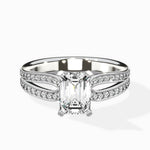 Vintage Split Shank Solitaire Ring Engagement Ring - The Better Diamonds