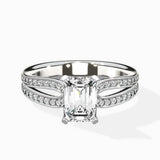 Vintage Split Shank Solitaire Ring Engagement Ring - The Better Diamonds