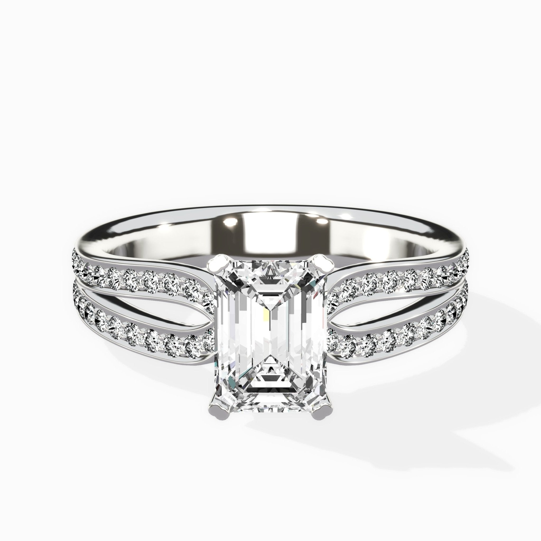 Vintage Split Shank Solitaire Ring Engagement Ring - The Better Diamonds