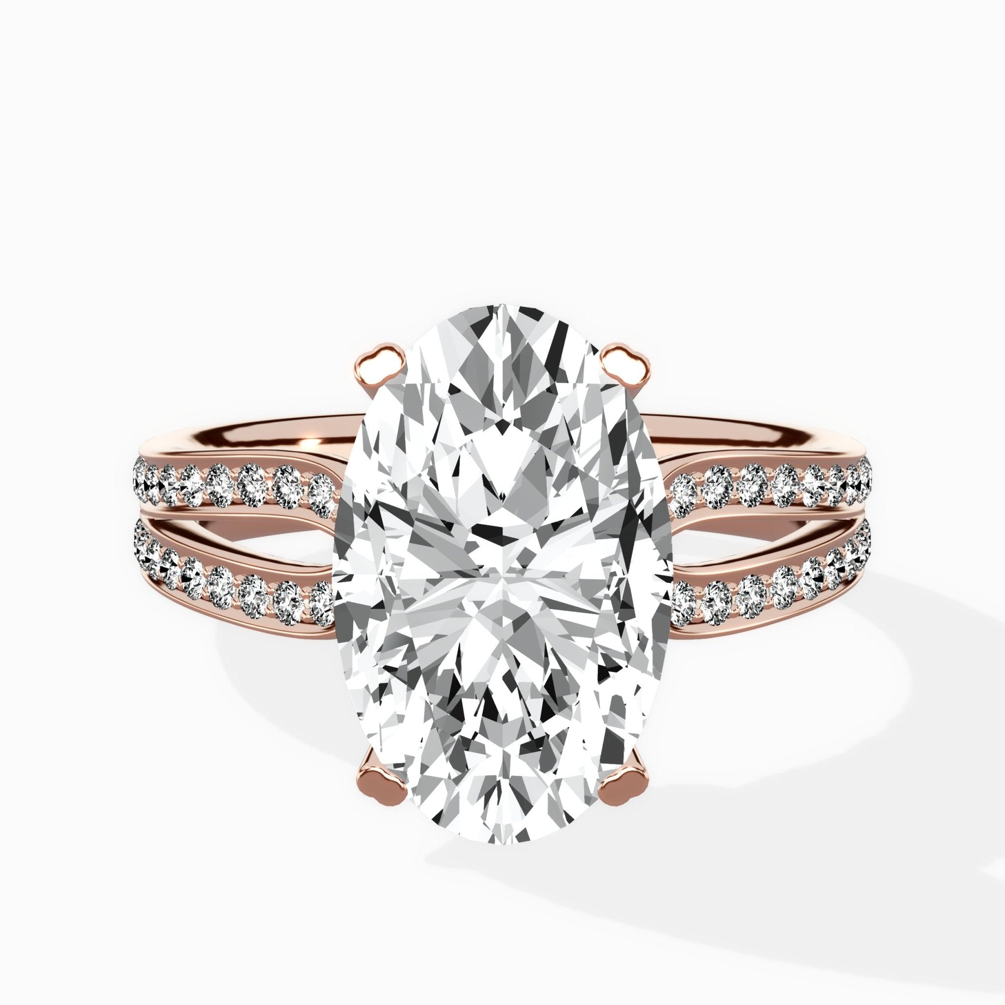 Vintage Split Shank Solitaire Ring Engagement Ring - The Better Diamonds