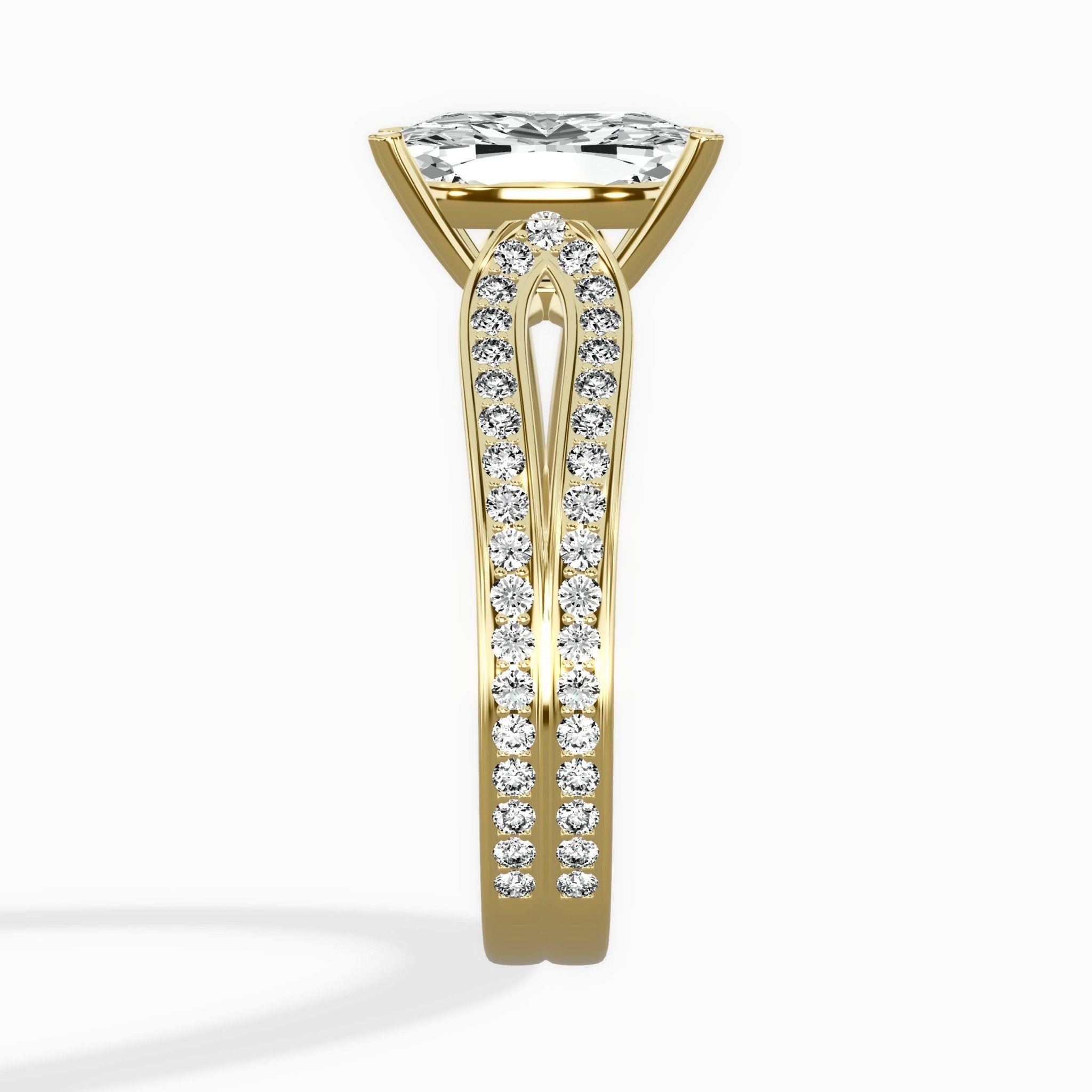 Vintage Split Shank Solitaire Ring Engagement Ring - The Better Diamonds