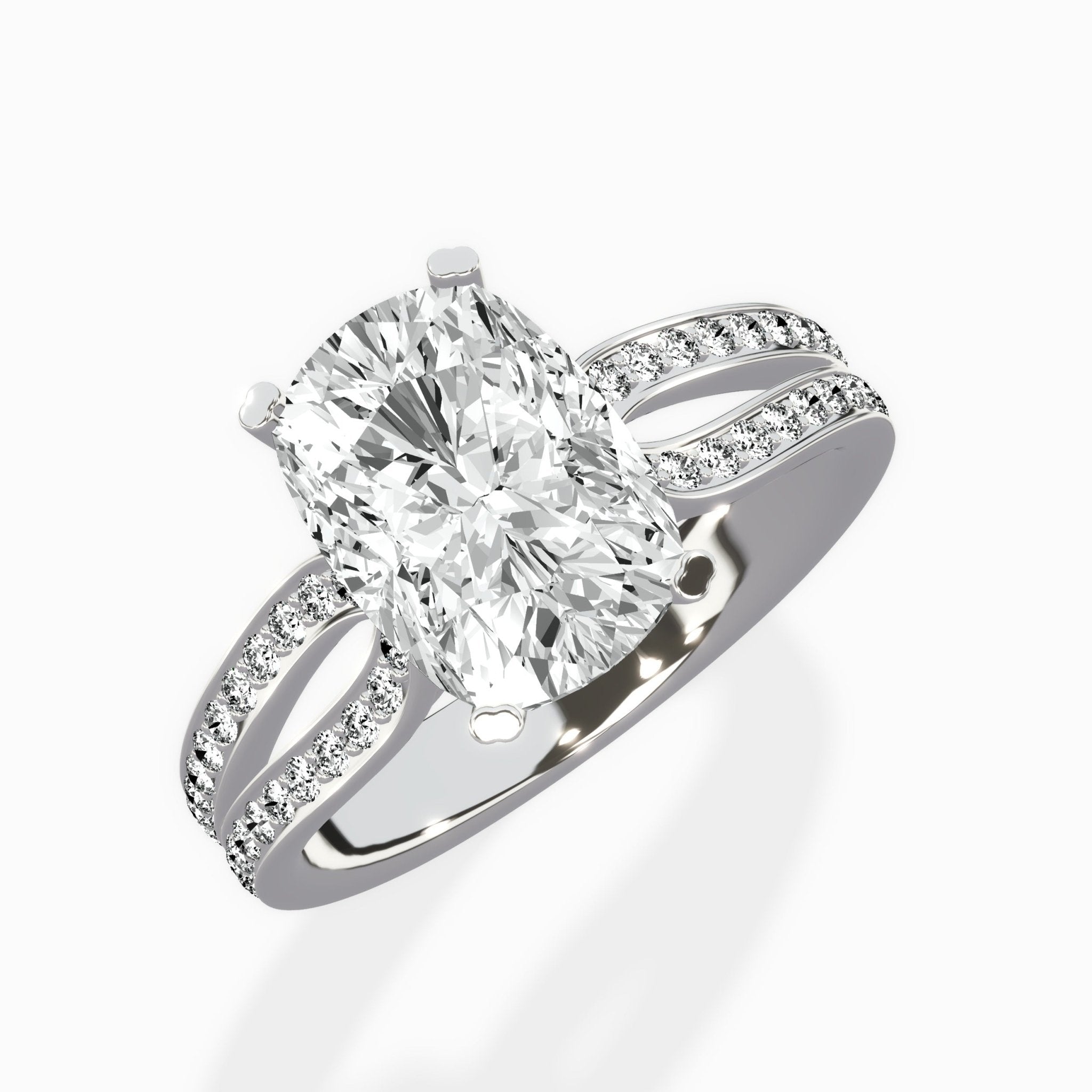 Vintage Split Shank Solitaire Ring Engagement Ring - The Better Diamonds
