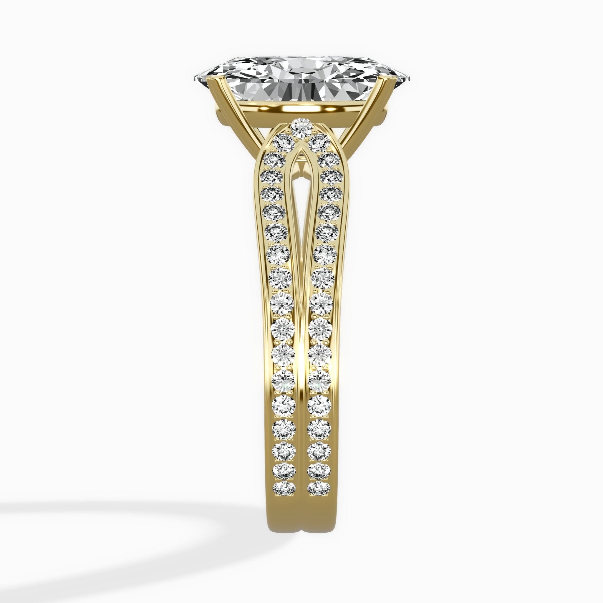 Vintage Split Shank Solitaire Ring Engagement Ring - The Better Diamonds