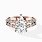 Vintage Split Shank Solitaire Ring Engagement Ring - The Better Diamonds