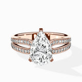 Vintage Split Shank Solitaire Ring Engagement Ring - The Better Diamonds