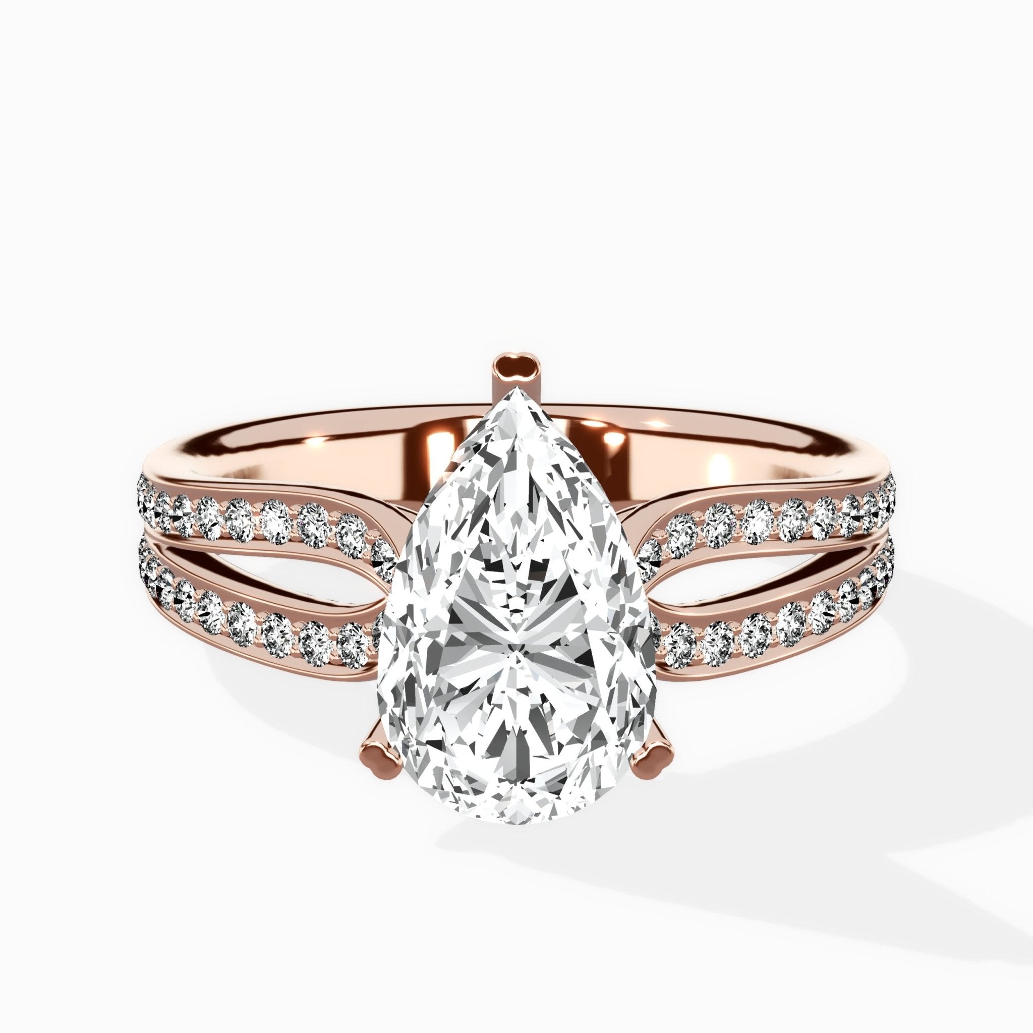 Vintage Split Shank Solitaire Ring Engagement Ring - The Better Diamonds