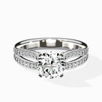 Vintage Split Shank Solitaire Ring Engagement Ring - The Better Diamonds