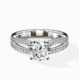 Vintage Split Shank Solitaire Ring Engagement Ring - The Better Diamonds