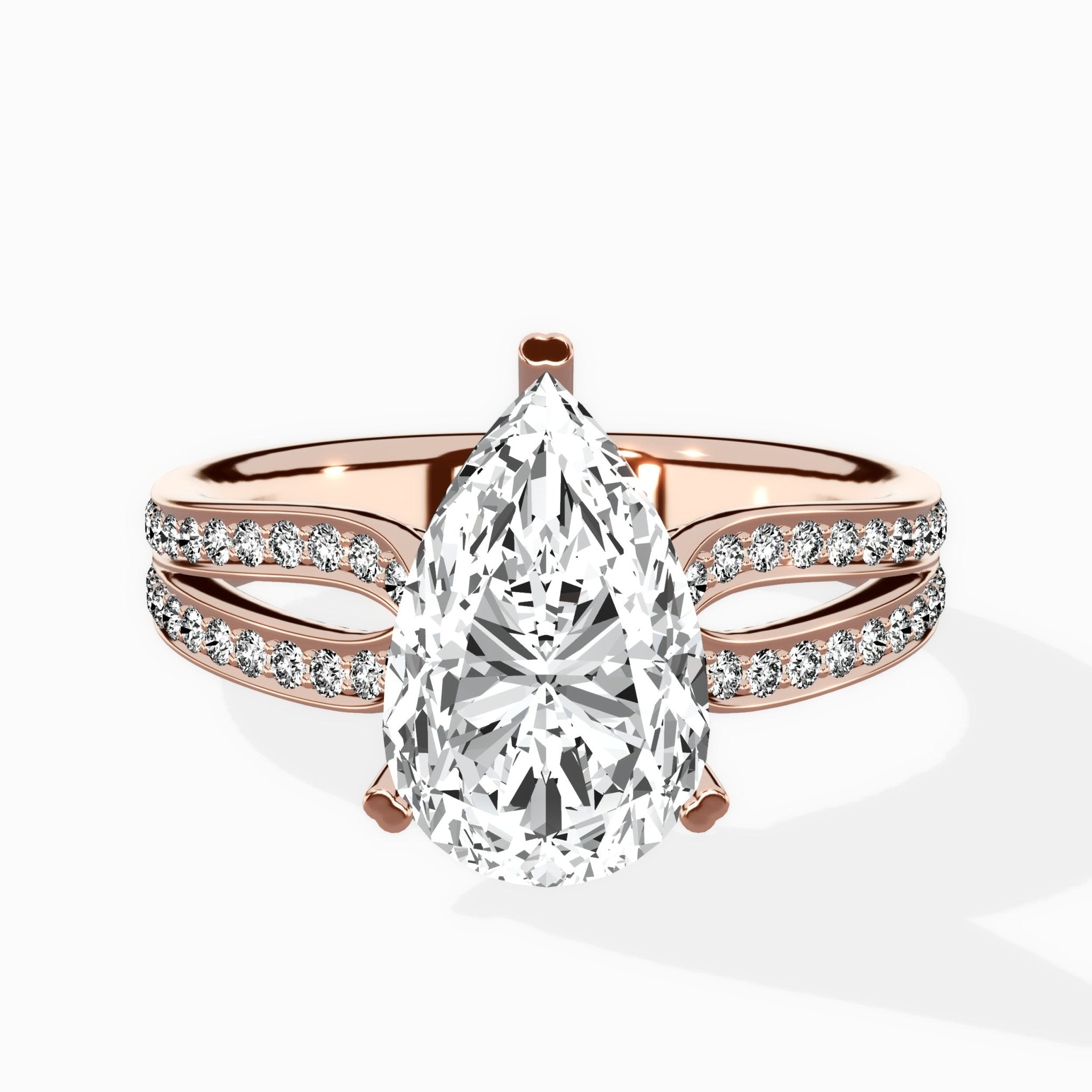Vintage Split Shank Solitaire Ring Engagement Ring - The Better Diamonds
