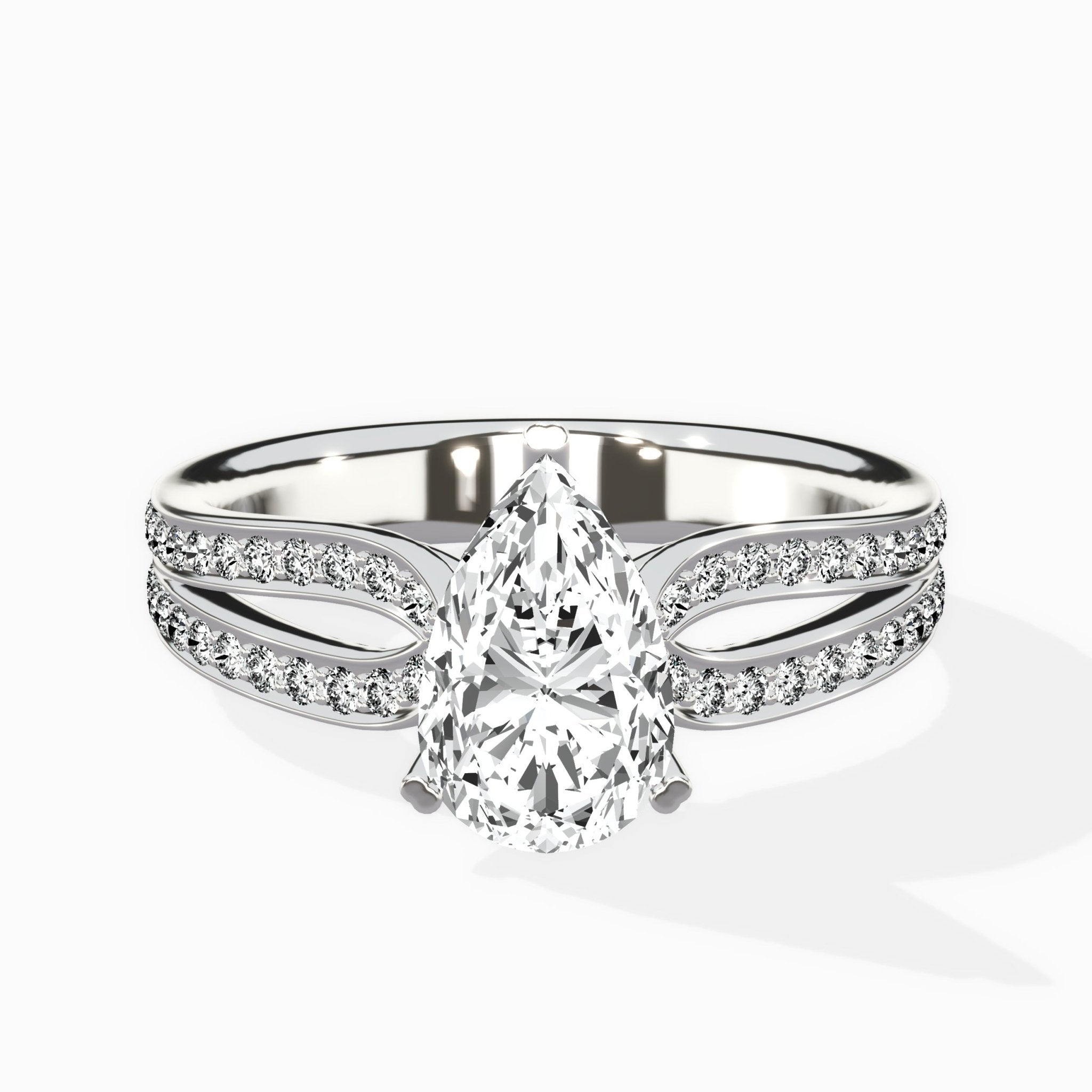 Vintage Split Shank Solitaire Ring Engagement Ring - The Better Diamonds