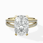 Vintage Split Shank Solitaire Ring Engagement Ring - The Better Diamonds