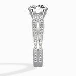 Vintage Split Shank Solitaire Ring Engagement Ring - The Better Diamonds