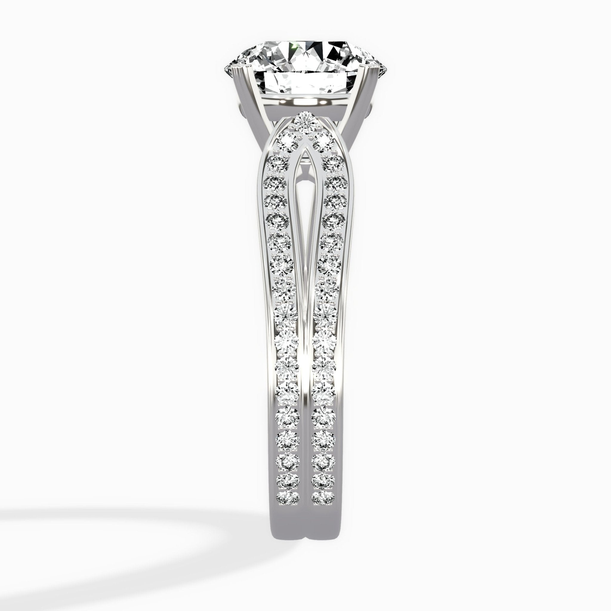 Vintage Split Shank Solitaire Ring Engagement Ring - The Better Diamonds