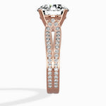 Vintage Split Shank Solitaire Ring Engagement Ring - The Better Diamonds