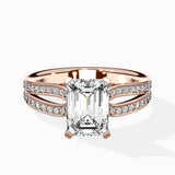 Vintage Split Shank Solitaire Ring Engagement Ring - The Better Diamonds