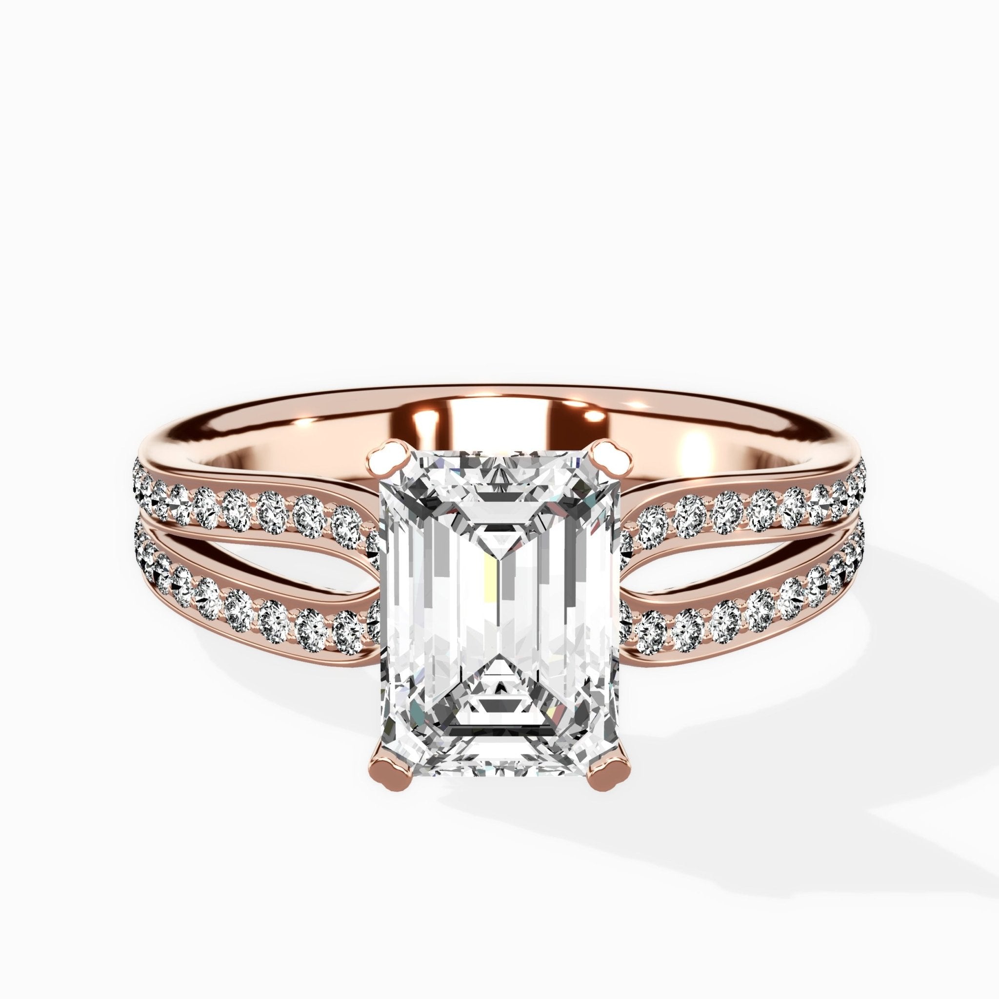 Vintage Split Shank Solitaire Ring Engagement Ring - The Better Diamonds