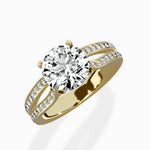 Vintage Split Shank Solitaire Ring Engagement Ring - The Better Diamonds