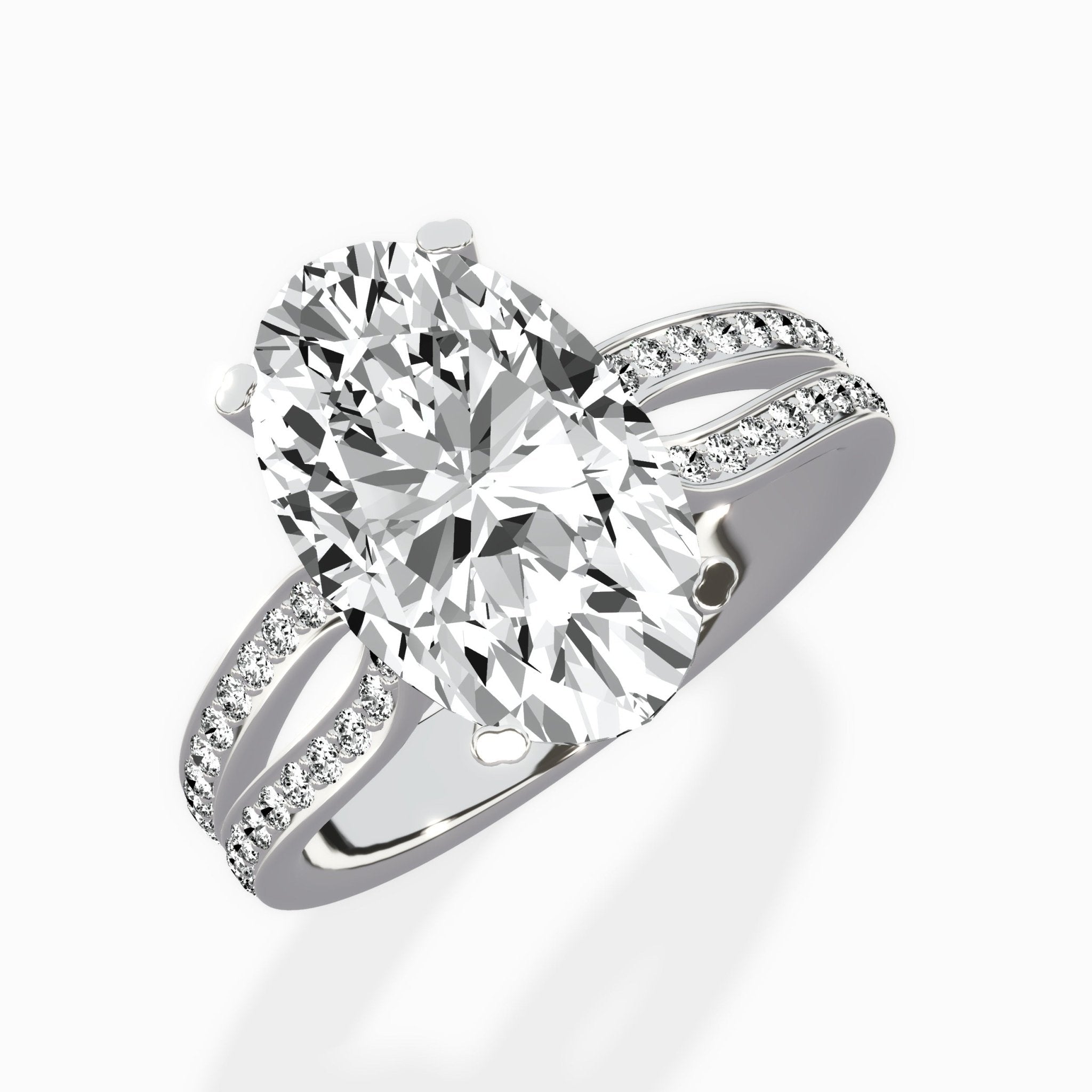 Vintage Split Shank Solitaire Ring Engagement Ring - The Better Diamonds