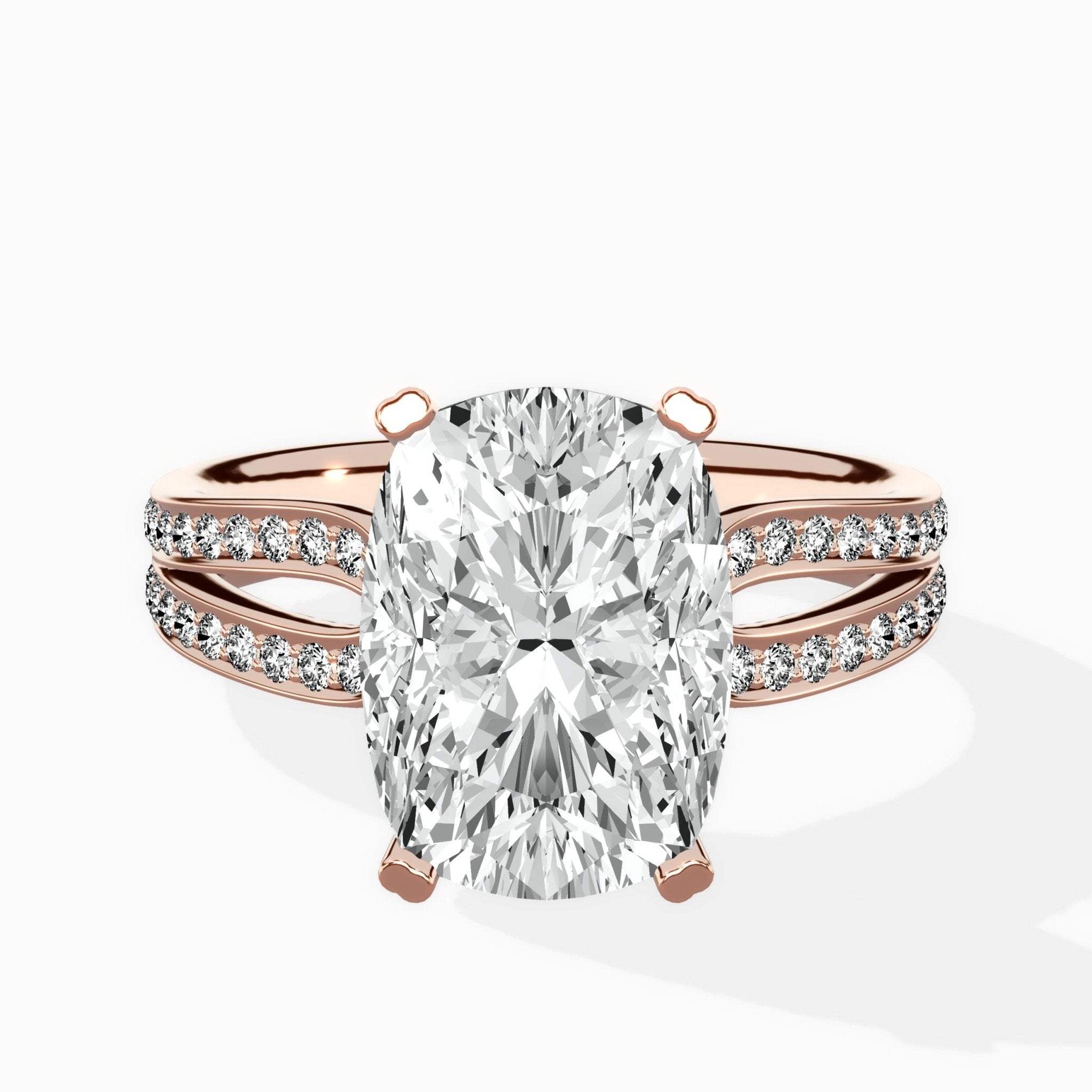 Vintage Split Shank Solitaire Ring Engagement Ring - The Better Diamonds