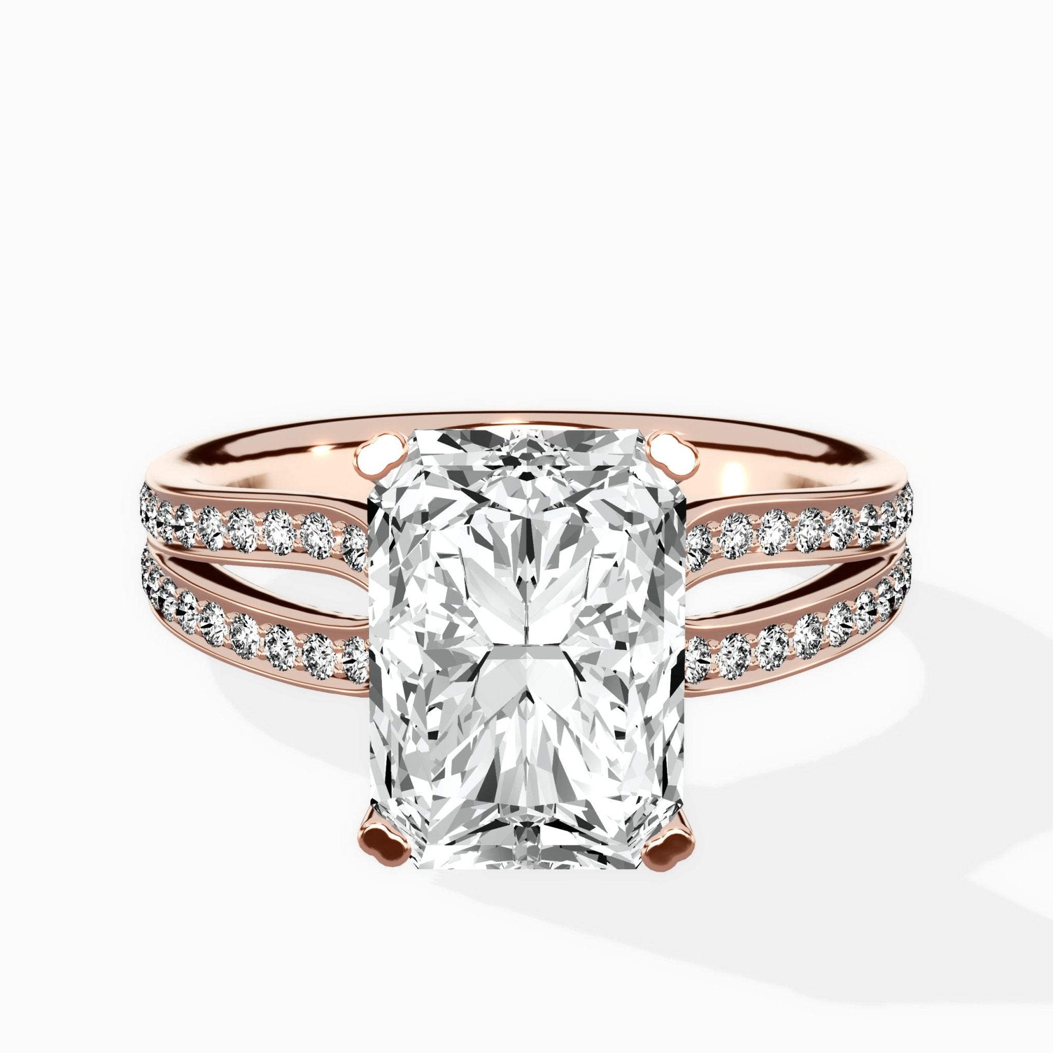 Vintage Split Shank Solitaire Ring Engagement Ring - The Better Diamonds