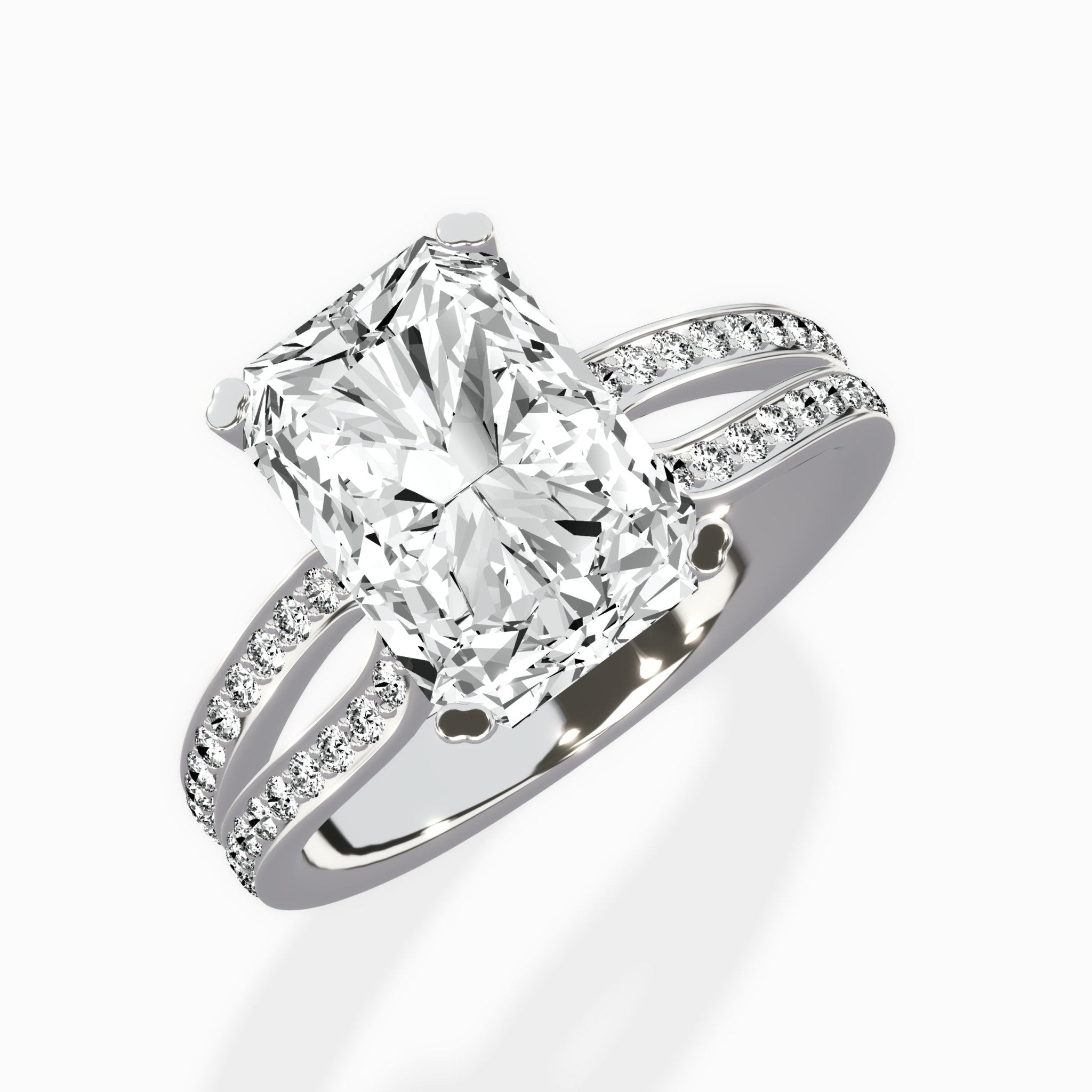 Vintage Split Shank Solitaire Ring Engagement Ring - The Better Diamonds