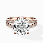 Vintage Split Shank Solitaire Ring Engagement Ring - The Better Diamonds