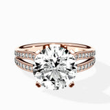 Vintage Split Shank Solitaire Ring Engagement Ring - The Better Diamonds