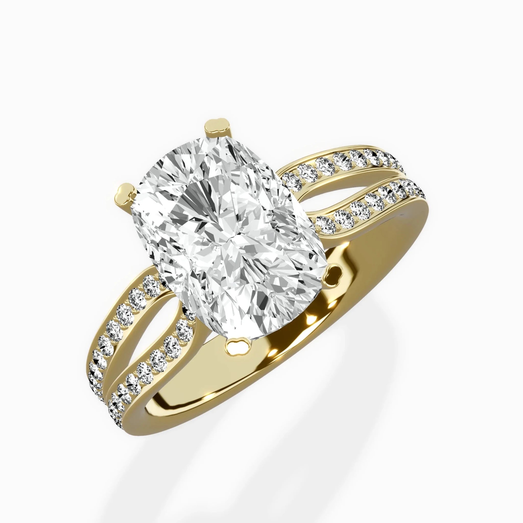 Vintage Split Shank Solitaire Ring Engagement Ring - The Better Diamonds