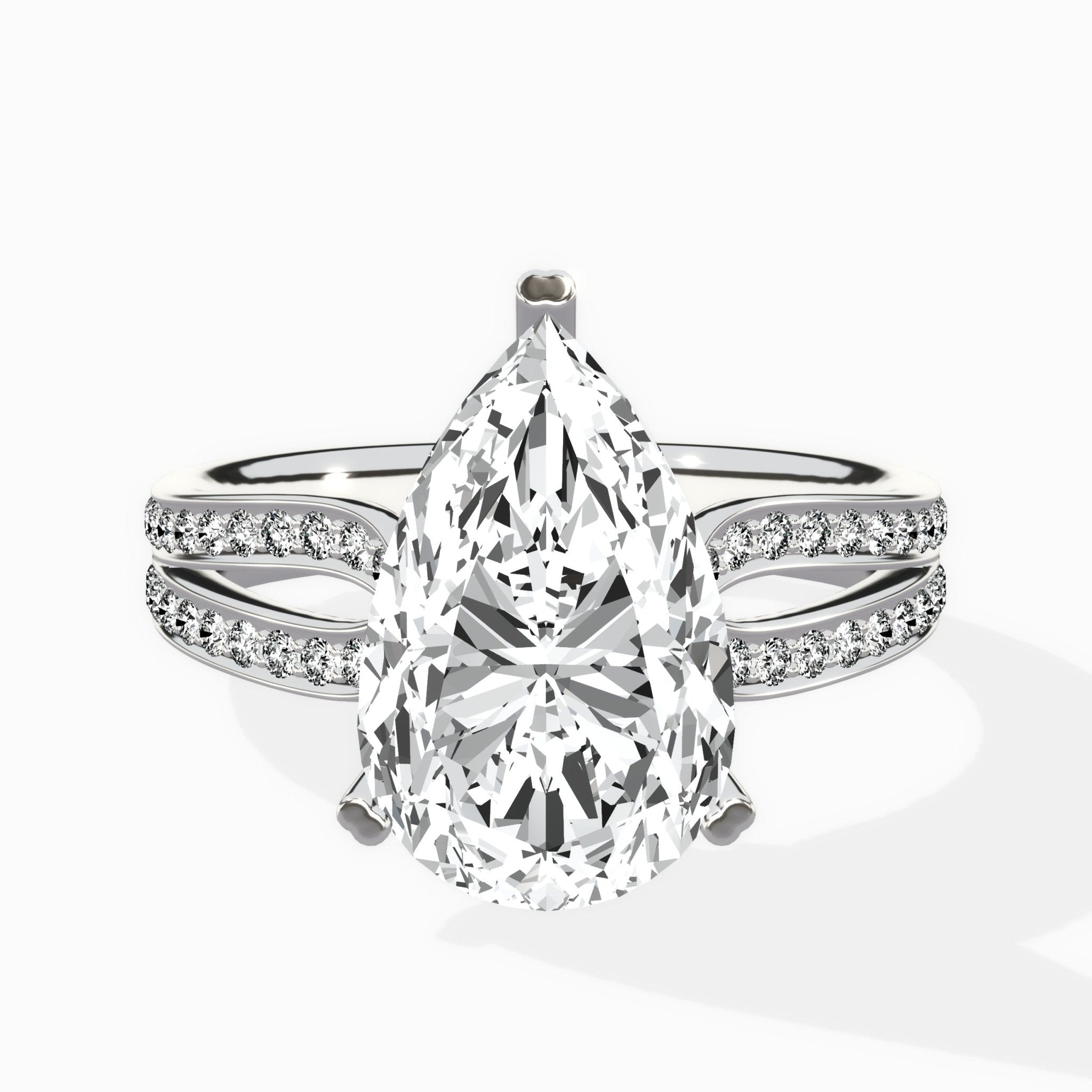 Vintage Split Shank Solitaire Ring Engagement Ring - The Better Diamonds