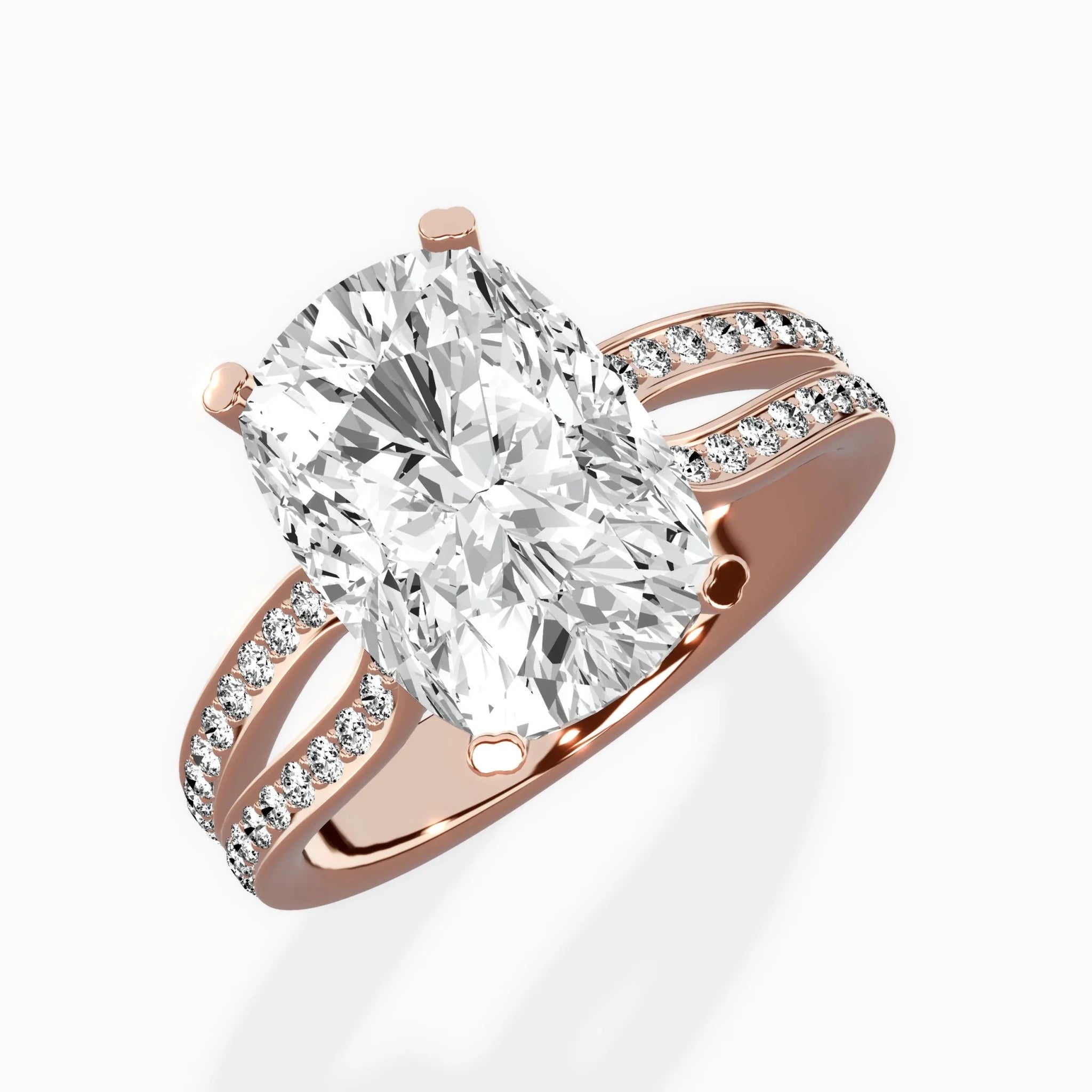 Vintage Split Shank Solitaire Ring Engagement Ring - The Better Diamonds