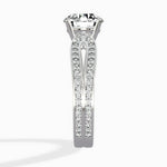 Vintage Split Shank Solitaire Ring Engagement Ring - The Better Diamonds