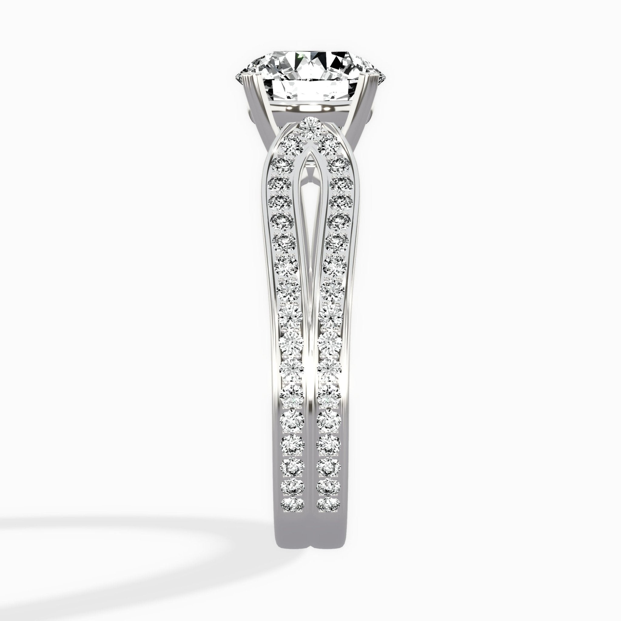 Vintage Split Shank Solitaire Ring Engagement Ring - The Better Diamonds