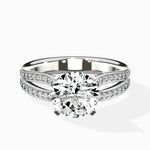 Vintage Split Shank Solitaire Ring Engagement Ring - The Better Diamonds