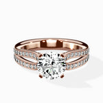 Vintage Split Shank Solitaire Ring Engagement Ring - The Better Diamonds