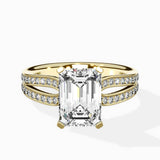Vintage Split Shank Solitaire Ring Engagement Ring - The Better Diamonds