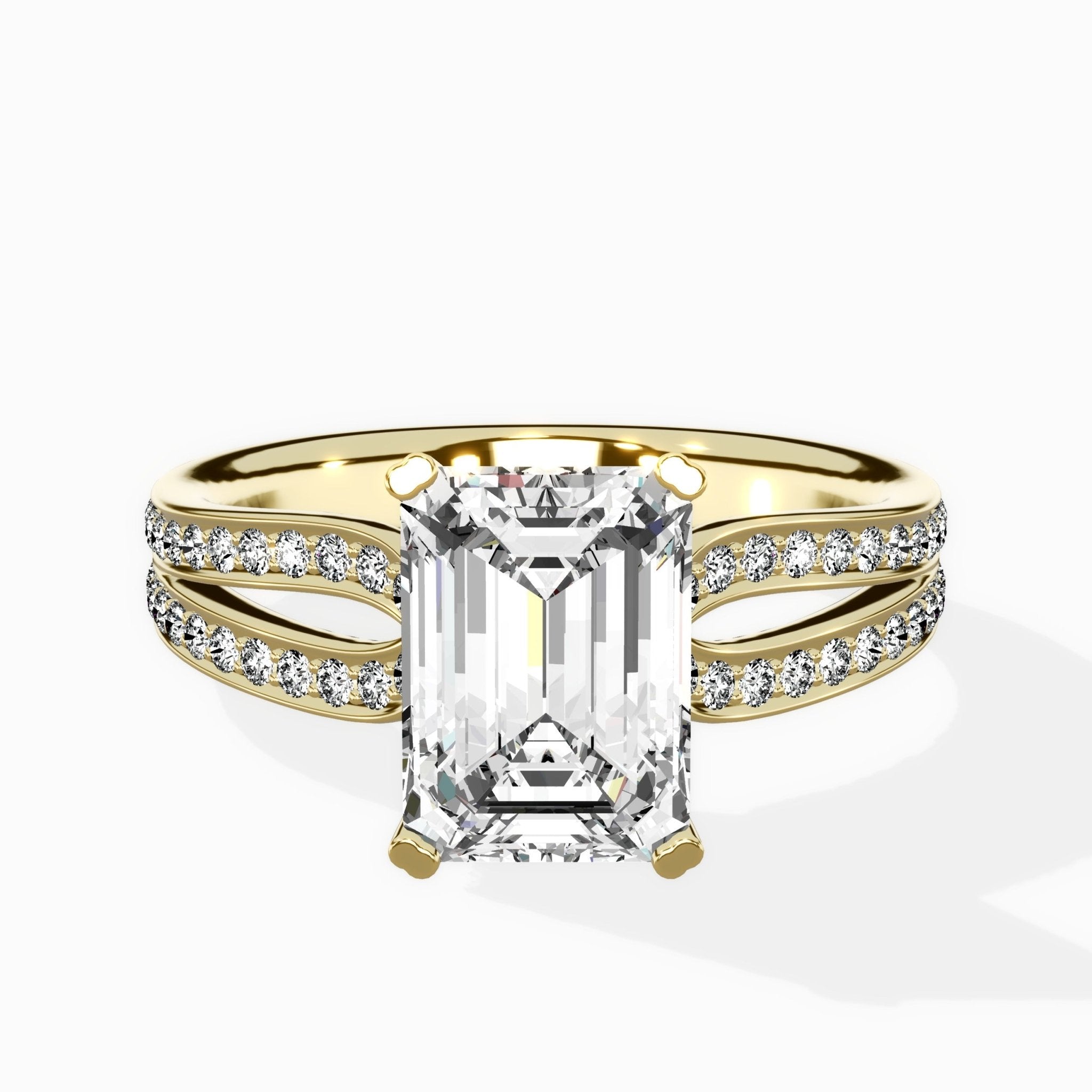 Vintage Split Shank Solitaire Ring Engagement Ring - The Better Diamonds
