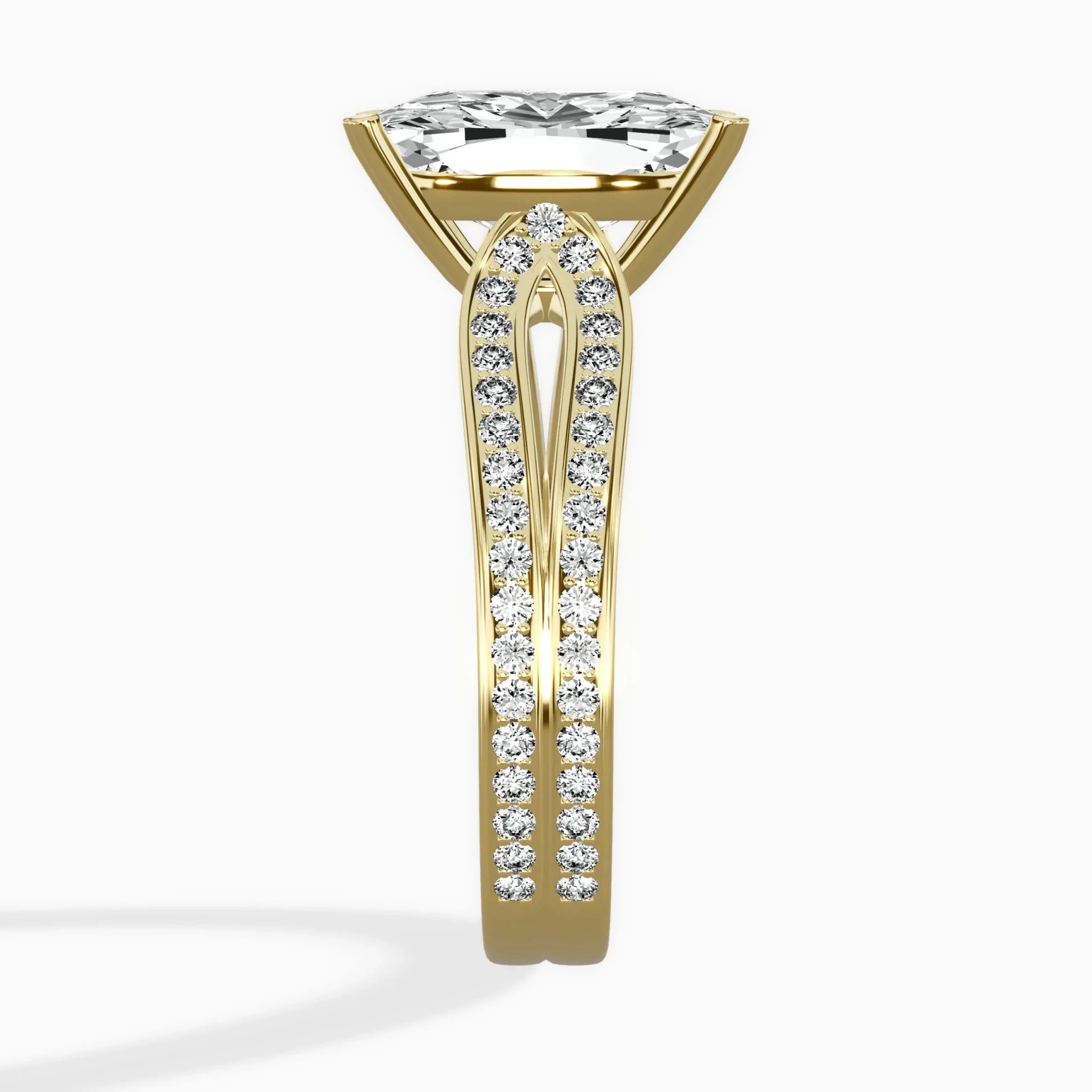 Vintage Split Shank Solitaire Ring Engagement Ring - The Better Diamonds