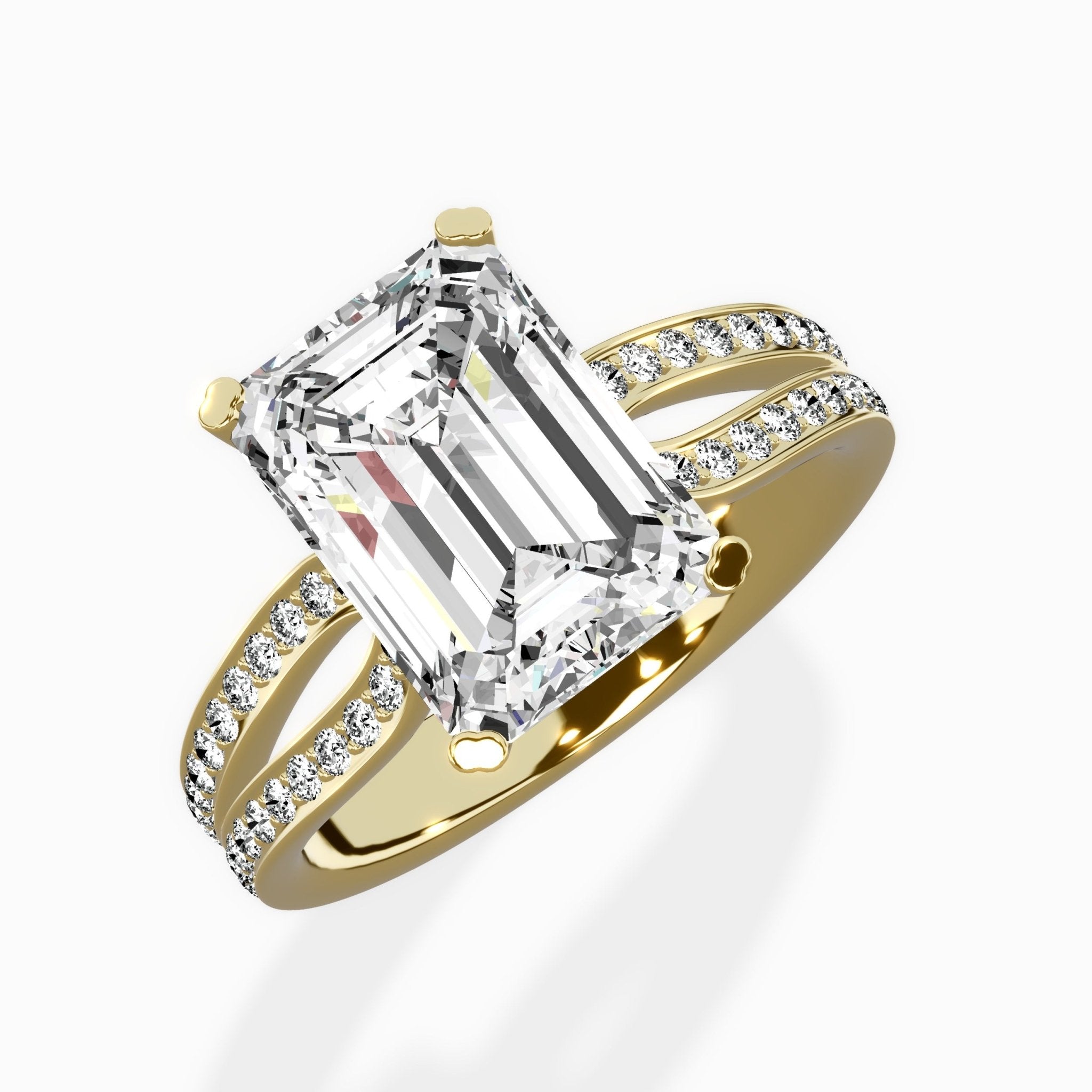 Vintage Split Shank Solitaire Ring Engagement Ring - The Better Diamonds